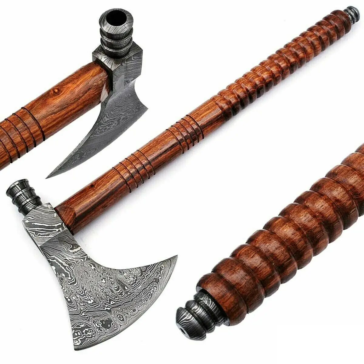 Custom Handmade Damascus Steel Viking Axe Bearded Axe Hot Sale Axe