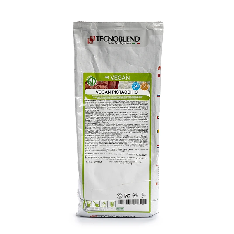Made in Italy LACTOSEFREE and VEGAN Cream Tastes VEGAN PISTACCHIO - 1,8 kg Sachet PISTACHIO