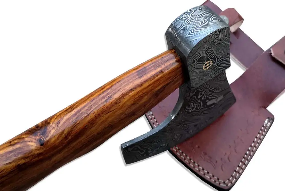 Новый кованый вручную топор из дамасской стали викингов медведистый деревянная ручка 14 дюймов