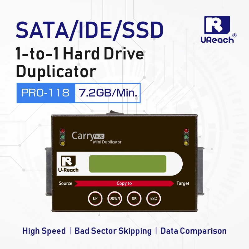 1 to 1 SATA IDE 7.2GB/min Standalone Hard Disk Duplicator