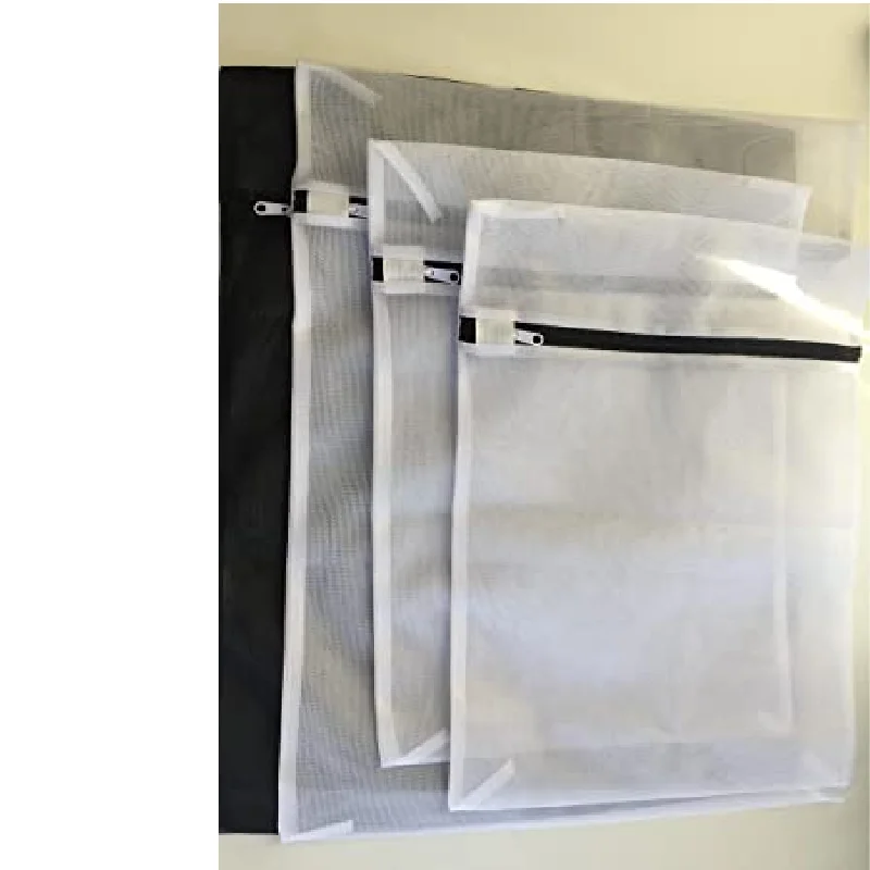 Latest Custom Foldable Small Net Zipper Nylon Mesh Bag for gift Net Packing Mesh bags Drawstring