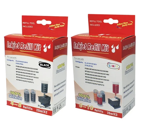 Cartridge Refill Kit for Canon CL-241/541 and XL series Color ink