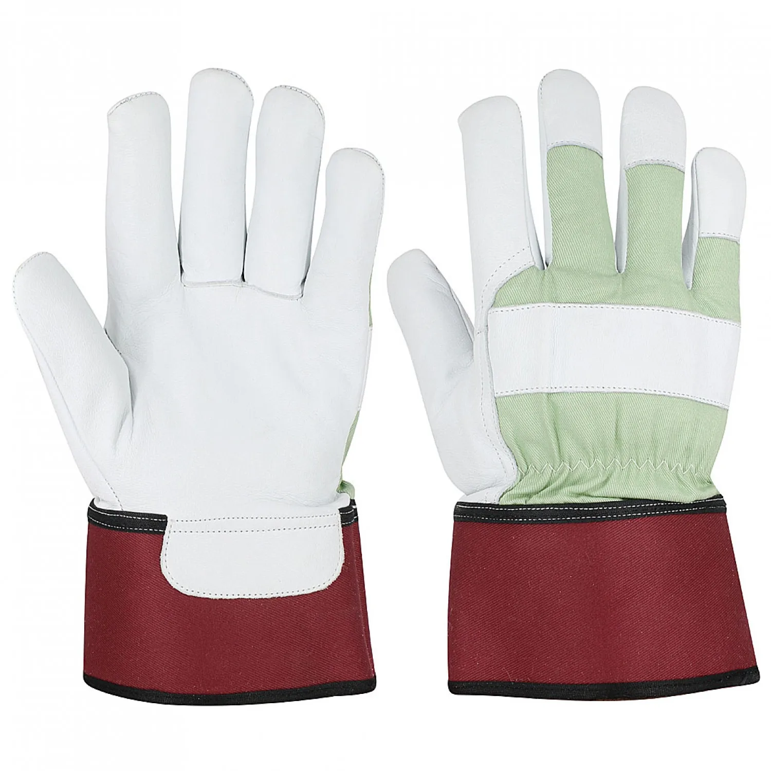 
 Промышленный производитель, защитные перчатки, покрытые ладонью, из чистой кожи, изготовленные с пользовательским логотипом на продажу  