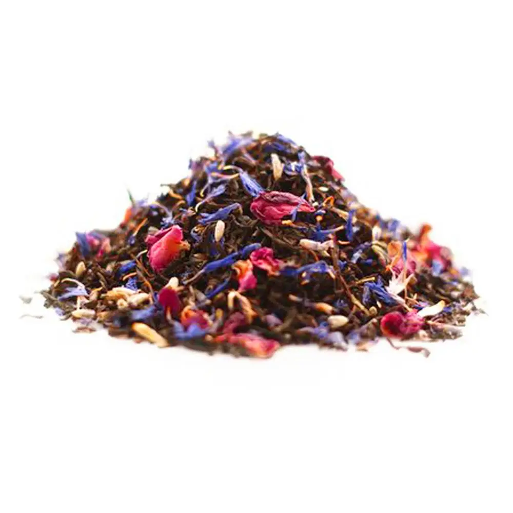 Rose Earl Grey black tea | Red Rose Petal Blend  with Earl Grey and Premium Loose Leaf Tea