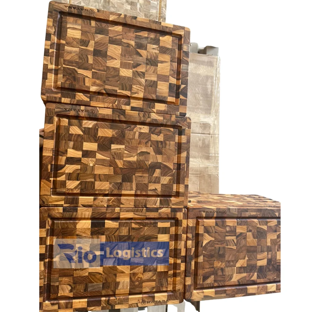 RIO 2022 Cutting Board Teak Wood Rectangle Customize Size  Chopping Blocks Durable  Cutting Board Teak Wood Anti Warping