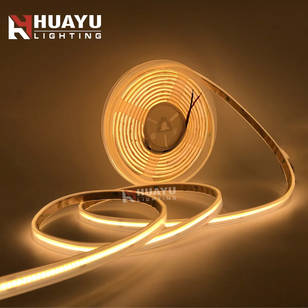 COB package 320 / 384 / 480 / 528 LEDs/meter CRI>90 Flexible LED Strip with IP66 silicone tube waterproof