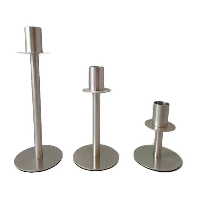 3 pieces stainless steel candle holder