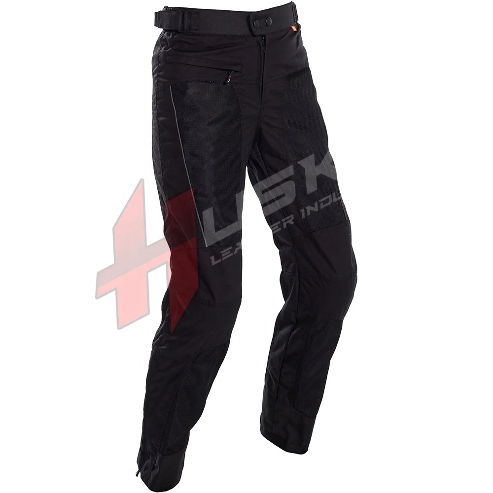 2021 High Quality Cordura Full-Black Textile Motorbike Racing Suit Adventure Pants for Motorcyclists