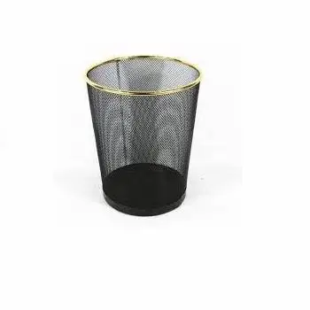 BLACK HIGH QUALITY GALVANIZED TRASH GARBAGE CANS GALVANIZED IRON TRASH GARBAGE CANS SIMPLE TRASH GARBAGE CANS