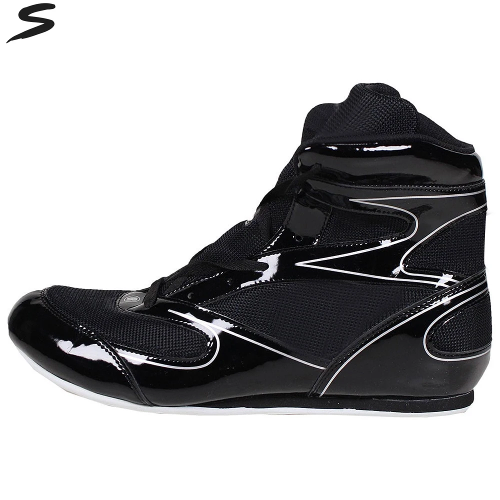 Новый дизайн Профессиональные боксерские ботинки боксерская обувь с высоким берцем для мужчин и женщин