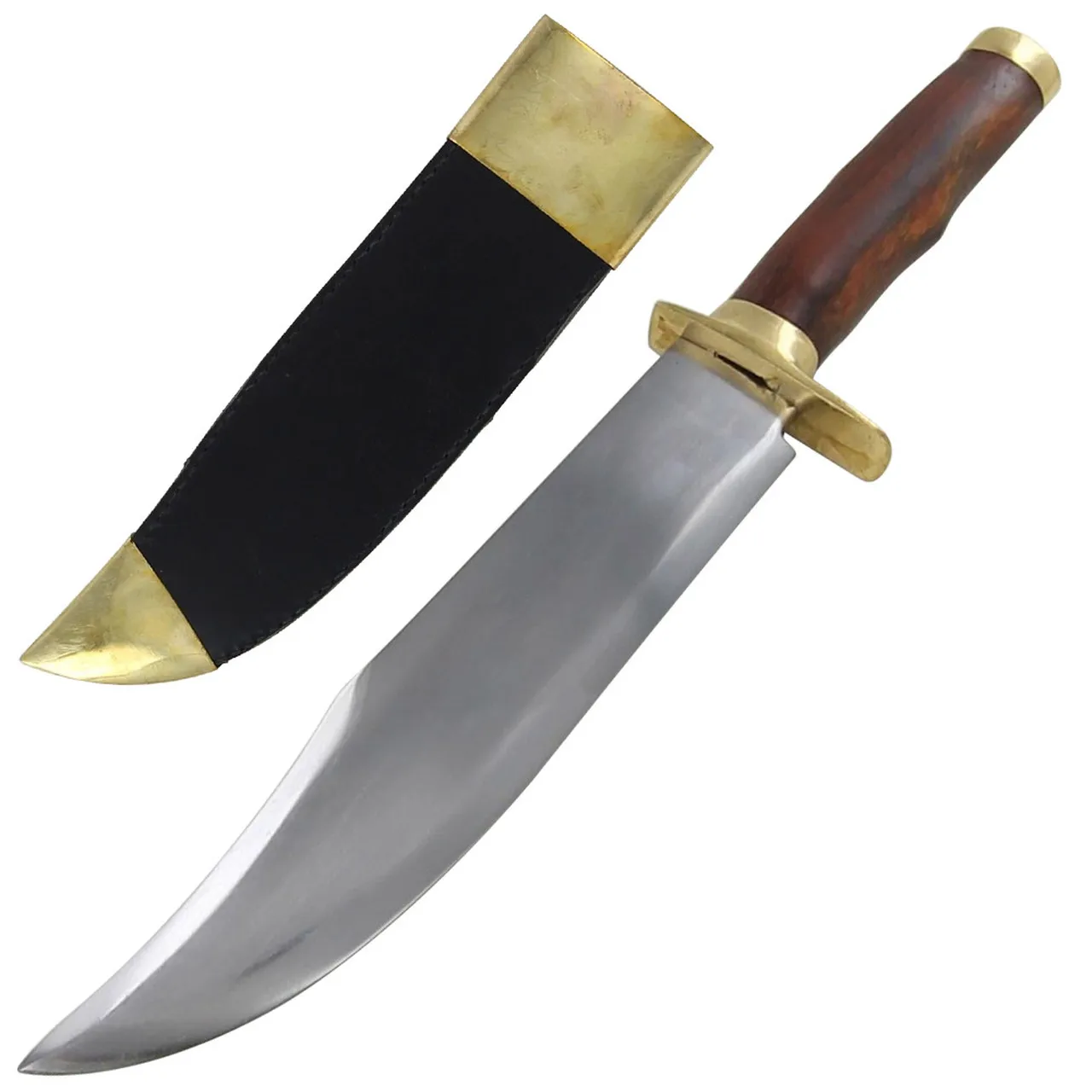 
Full Tang Deep Tide Fixed Blade Knife Damascus Steel Bowie Hunting Knife with Free Sheath 