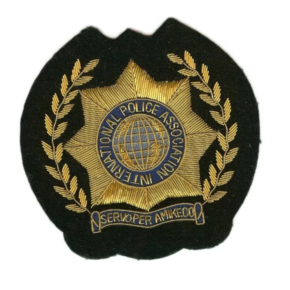 Проволочные значки с вышивкой Crest Bullion индивидуальные вышитые ручной