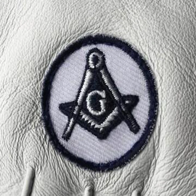 High quality and Hot sale Masonic Regalia Hands Embroidery Cotton Gloves with topest quality for men