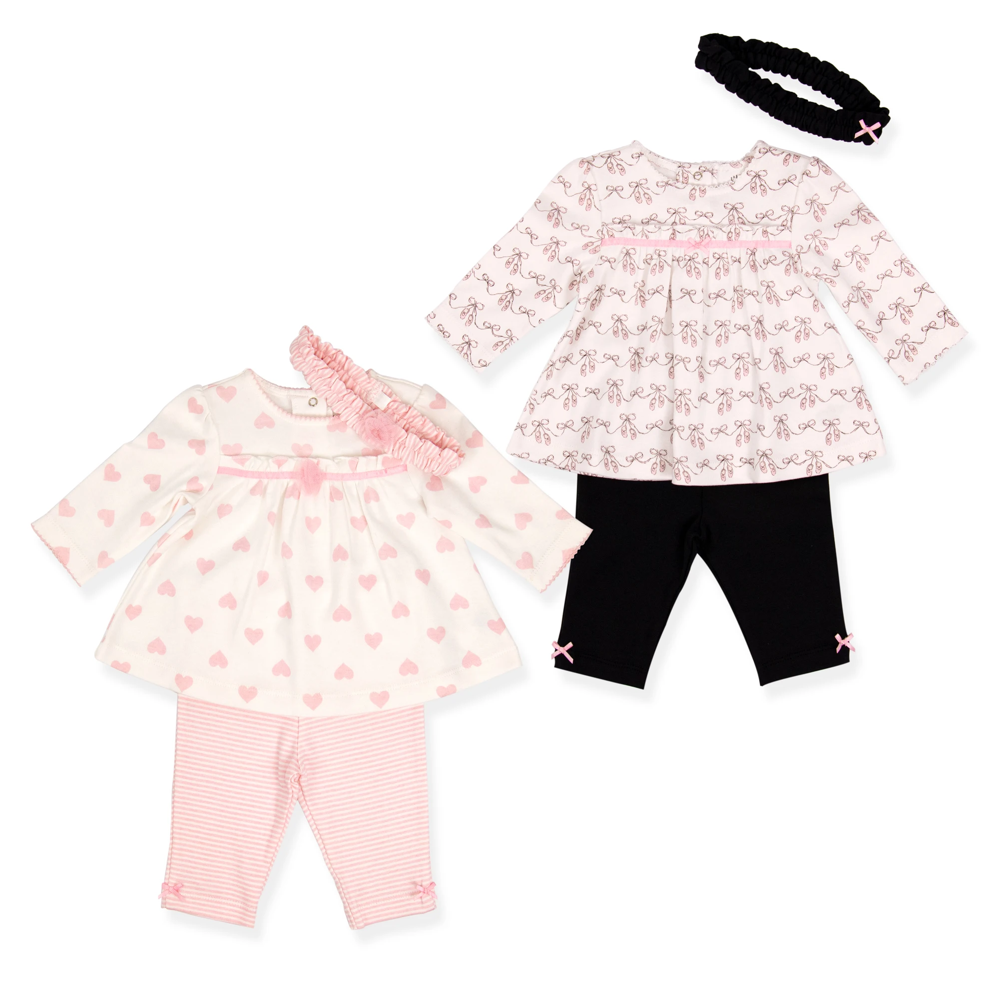 Winter Spring Infant Girls 3 Piece Embroidered Bib Kids Outfit Set Baby Footie Pants Tshirt Polka Dot Pajamas Toddler Clothing