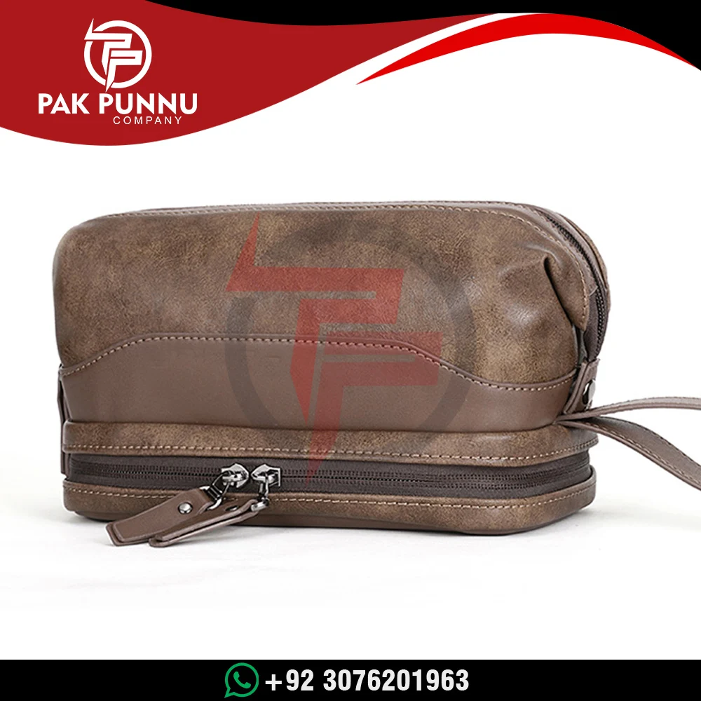 leather OEM travel toiletry bag, waterproof men wash bag Low MOQ Private Label