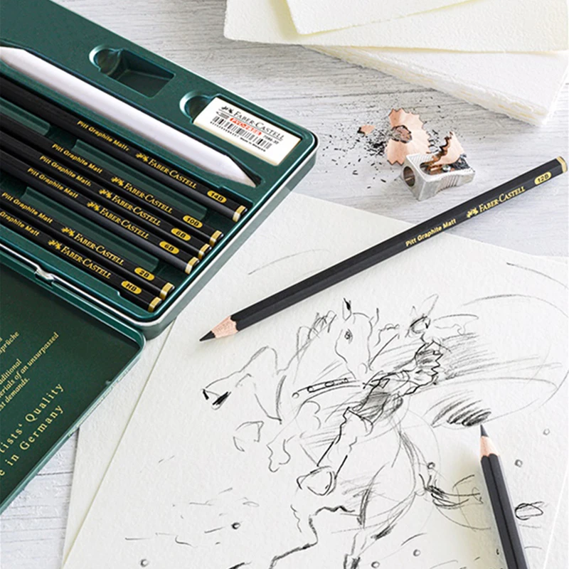 Faber castell 1152 12/коробка HB 2B 4B 6B 8B 10B 12B pitt графитовый матовый карандаш для рисования и осмотра колледжа