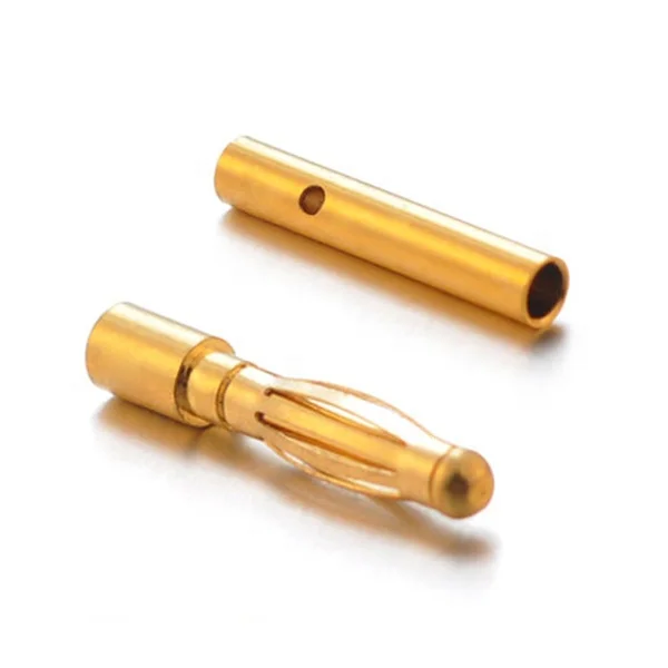 Custom Banana jack 2mm 2.5mm 3mm 3.5mm 4mm Gold Bullet Connector Plug