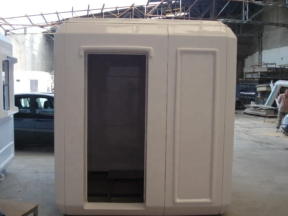 SECURITY BOOTH, MOBILE FIBERGLASS CABIN 220x220xh240 HARD POLYURETHANE FOAM MADE