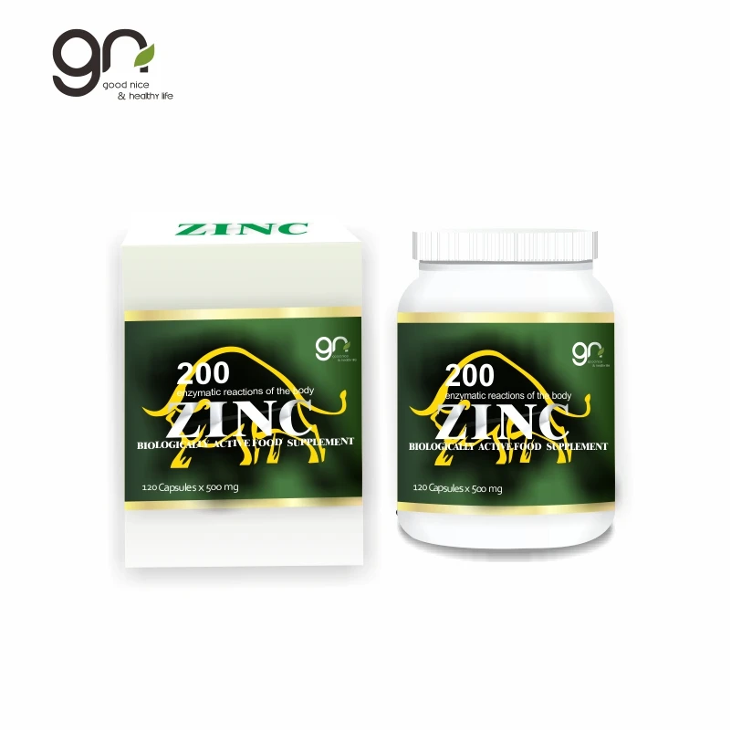 
The Zinc capsules 200 kinds enzymatic reactions of the body effect in biologically active food supplement 