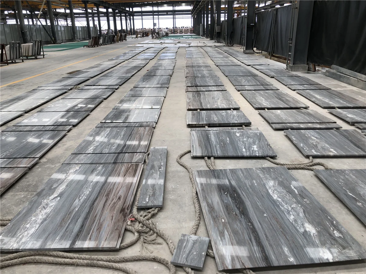 Customized Luxury Blue Sand Marble Palissandro Azzurro Blue Marble Tile For Interior Projects