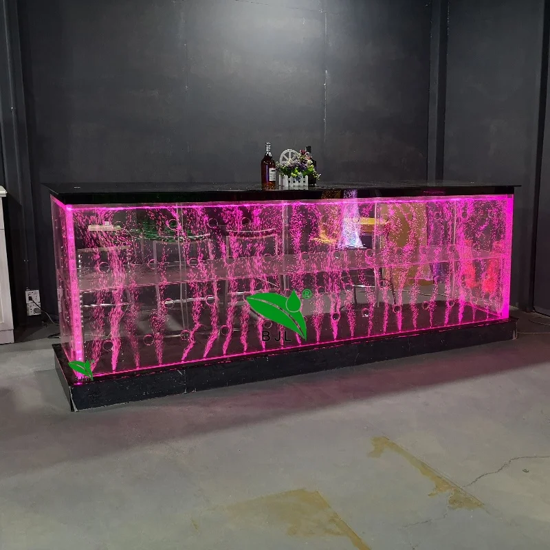 Commercial furniture night club led water bubble bar wine table counter
