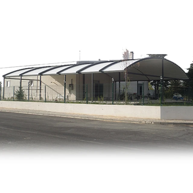 Stylish Modern Pergopanel ioclimatic Modular Pergola Arch-Shaped Arbour PVC Material Coated Metal Frame Wood/Aluminum/Plastic