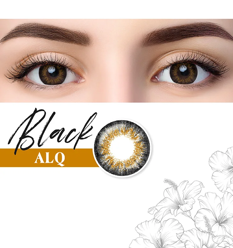 Soft lens Black Gold Mix Tone Color Daily Contact Lenses
