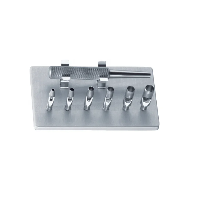Trephines Keyes Punch complete with 6 interchangeable tips, surgical instruments
