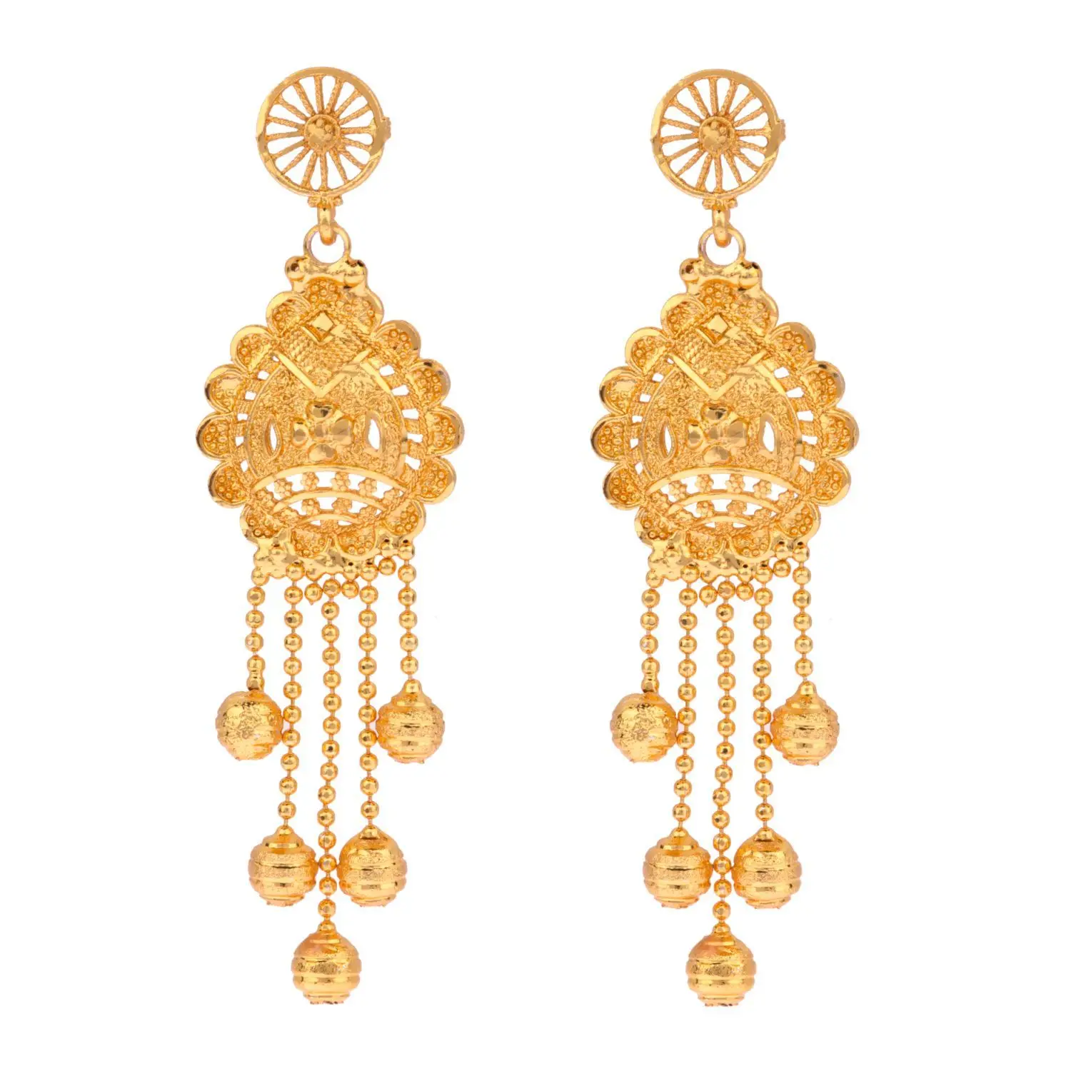 Indian Style Bollywood Fashion Gold pLATED Wedding Bridal Pendant Locket Tassel Choker Collar Necklace Earrings Jewelry Set