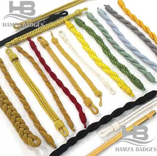 Military uniform cap cord bullion gold wire Army Navy Military Twisted Rope Cap cord Bullion Visor Chin Straps