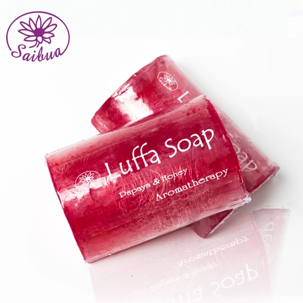 Wholesale OEM Papaya and Honey Luffa Soap, Herbal Soap, Natural Handmade Soap Thailand