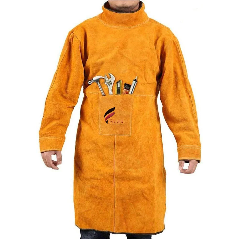 Welder Protection Cowhide Split Leather Welding Jacket