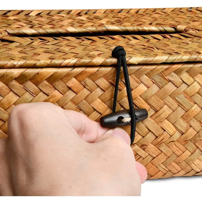 Hot Sale Natural Woven Seagrass Tissue Box Cover Storage Basket in Rattan/Wicker Jennie +84 909 801 508