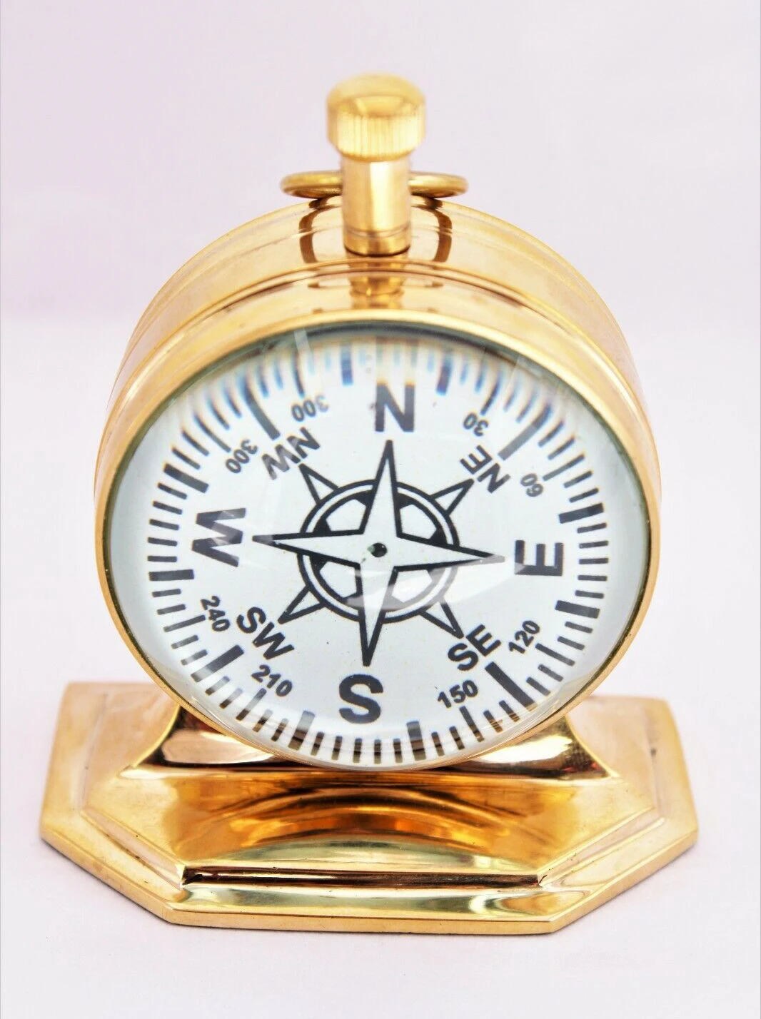 Nautical Vintage Tabletop Clock Double Face Brass Clock Study Table Clock Nautical Marine Room Decor Home Decor