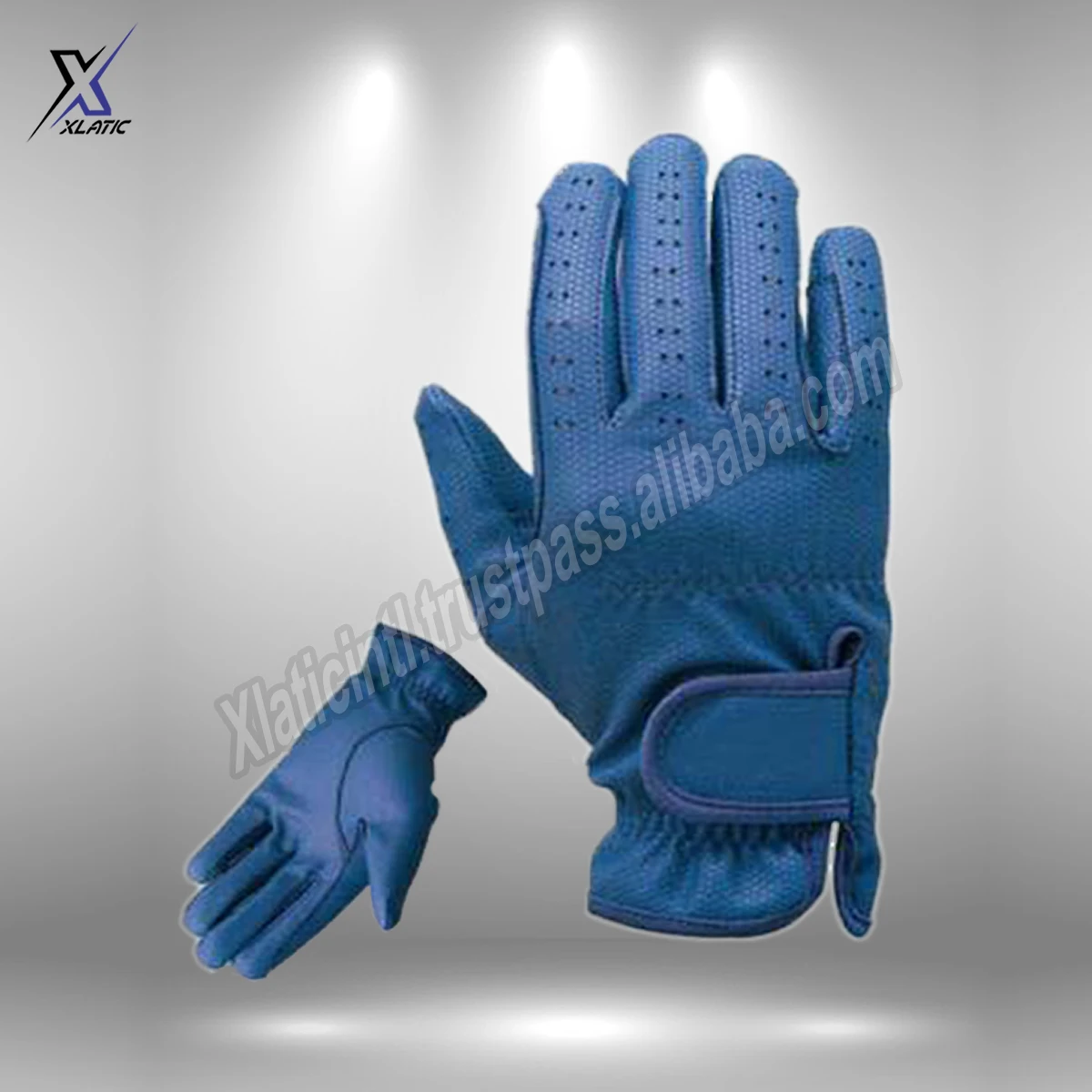 Ready to ship 2021 New design wholesale synthetic leather equestrian gloves for men women black horse riding gloves