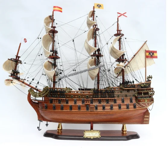 WOODEN SAN FELIPE 60cm MODEL TALL SHIP/ WOODEN TALL SHIP/ CRAFT SHIP MODEL