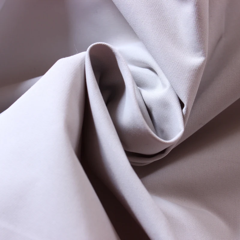 Light gray 228T 160D PVC Laminated Waterproof FD Polyester Taslan for uniforms shell fabric wind coat