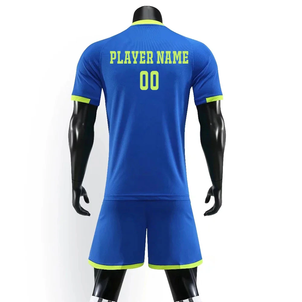 Summer T Shirt + Shorts Sports 2 Piece Set Soccer Jersey Tracksuit Short Sleeve Football Training Suit Football Jerseys for Men