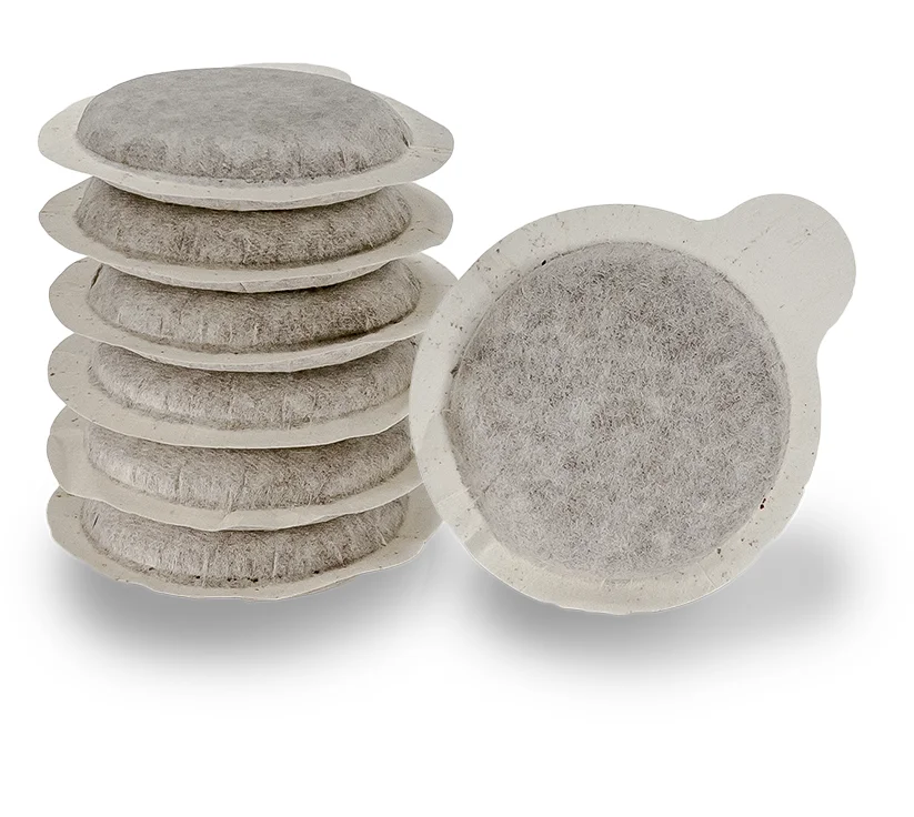 Private Label Coffee with hemp seeds, espresso pods ESE 44 mm in cartons of 150 pods. More that just coffee