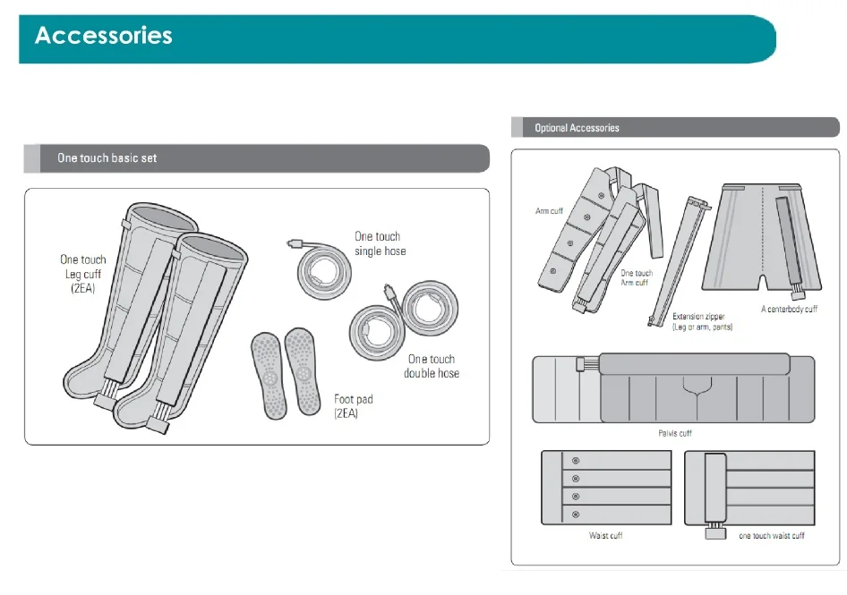 Air compression massager Made in Korea WIth High Technology and Good Quality of Material