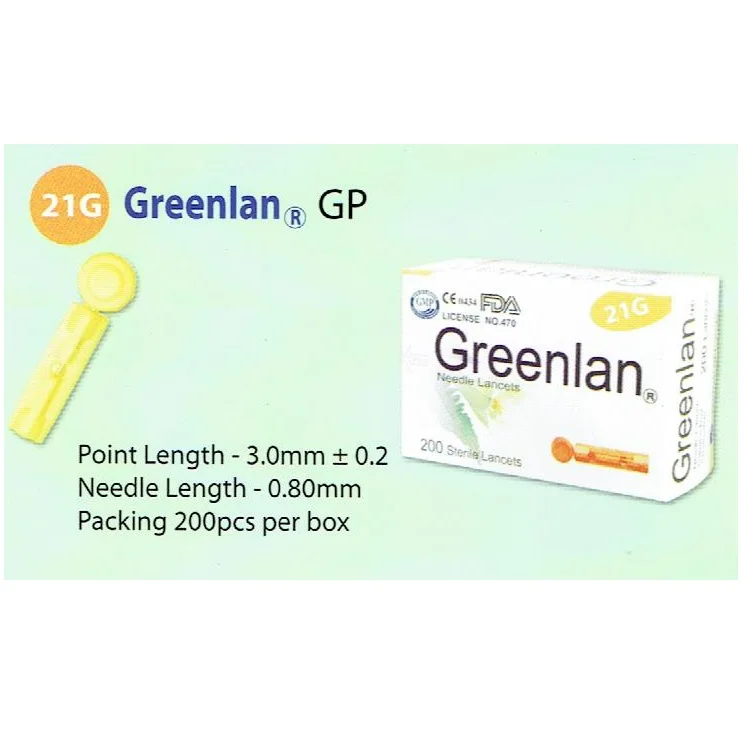 Disposable gamma-ray sterile safety and painless medical needle lancets (21G~36Gage) GREENLAN made in Korea CE/ GMP certificate