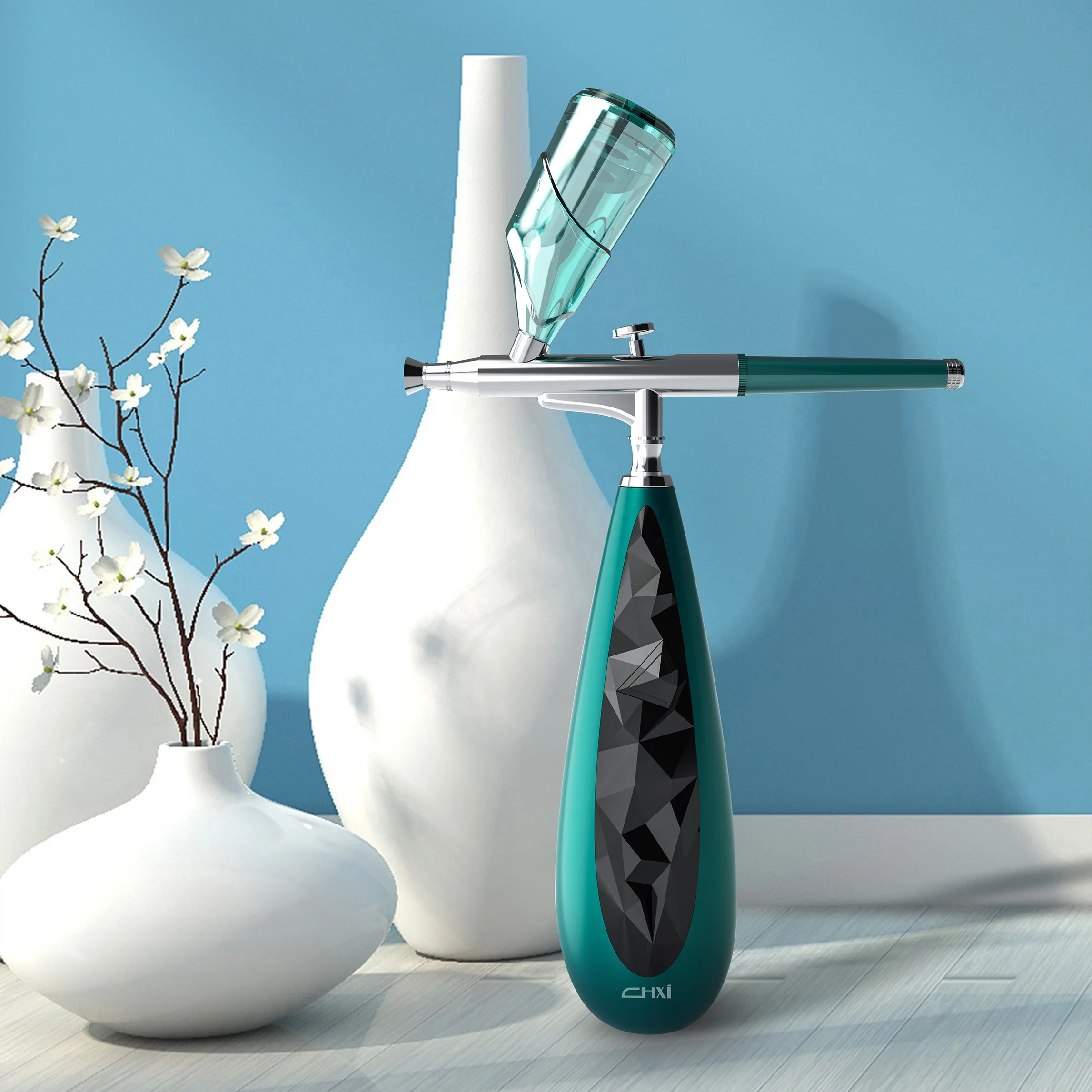 Mini Airbrush Kit with Compressor USB Charging Single Action Cordless Airbrush Gun for Cake Decoration,Make Up,Skin Care