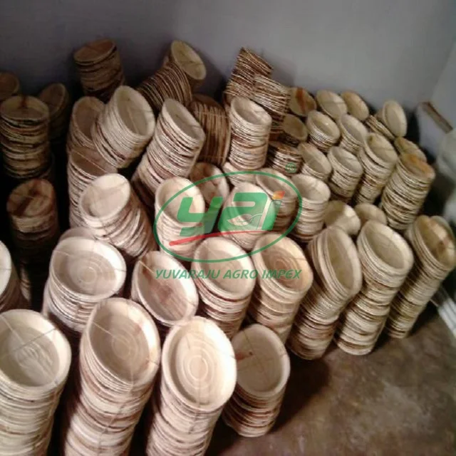 Natural wood plate Party/Restaurant/Home/ Disposable Areca Palm Leaf Wooden Plate for Human Consumption Exporters in India