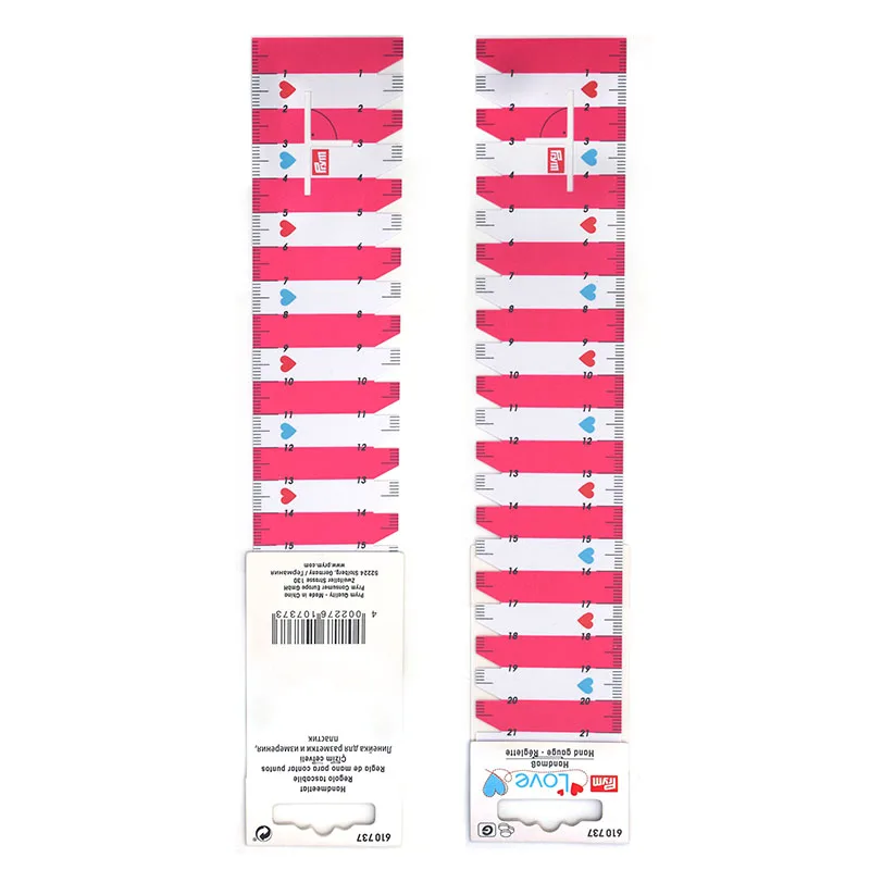 Prym 610737 Patchwork Measuring Tool Flexible Scale Ruler Quarter / Seam Ruler Plastic Hand Gauges