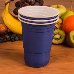 Birthday Wine Drinking Children Blue Fun Creative American Personalised Custom Disposable Red Plastic Party Cups