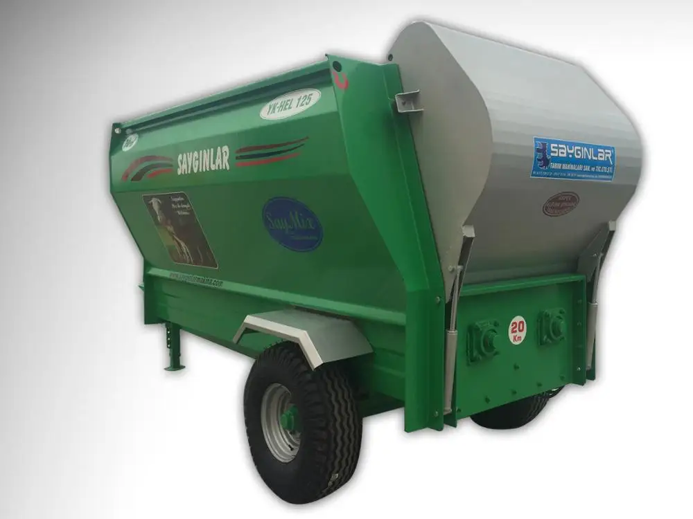 Cattle Feed Mixer Wagon For Sale Horizontal Auger High Quality From Turkey 10m3 Tmr Feed Mixer Machine