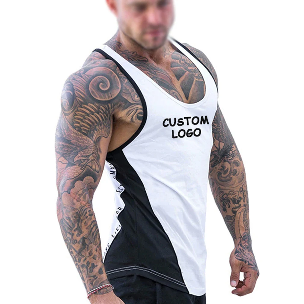 Оптовая продажа фирменный жилет чистый белый и темный пот мужские майки без рукавов одежда для спортзала | Метла Спорт