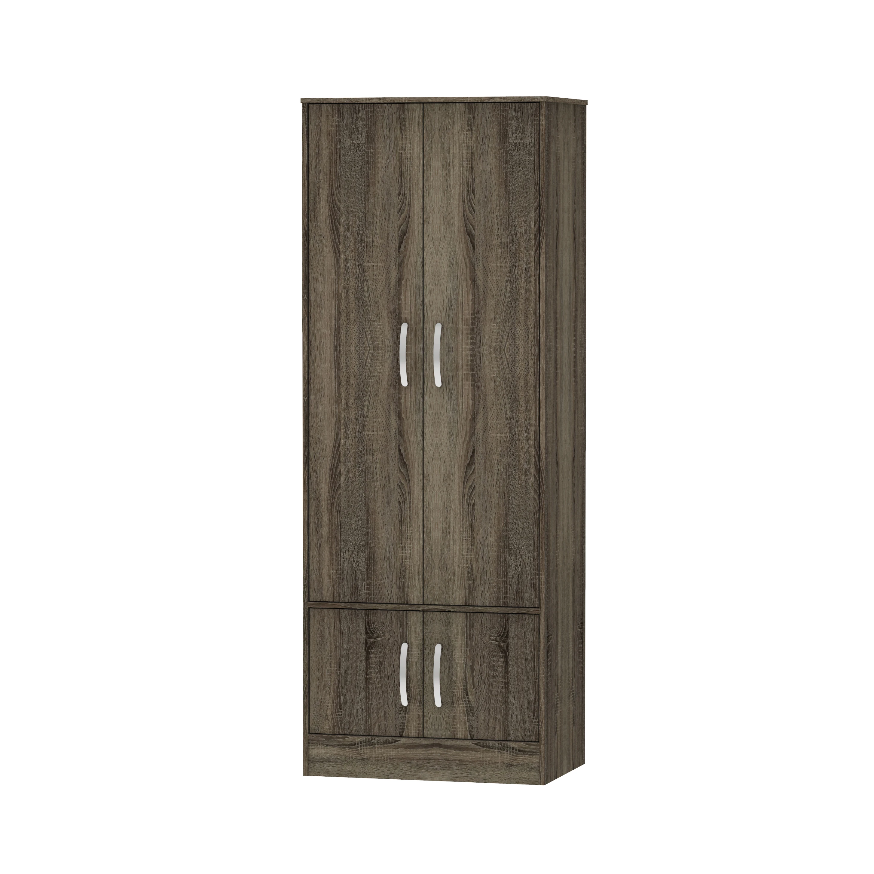 4 Door Closet Wardrobe Home Stay Apartment Use Wardrobe Clothes Simple Wood Wardrobe Cabinet Made in Malaysia 1230