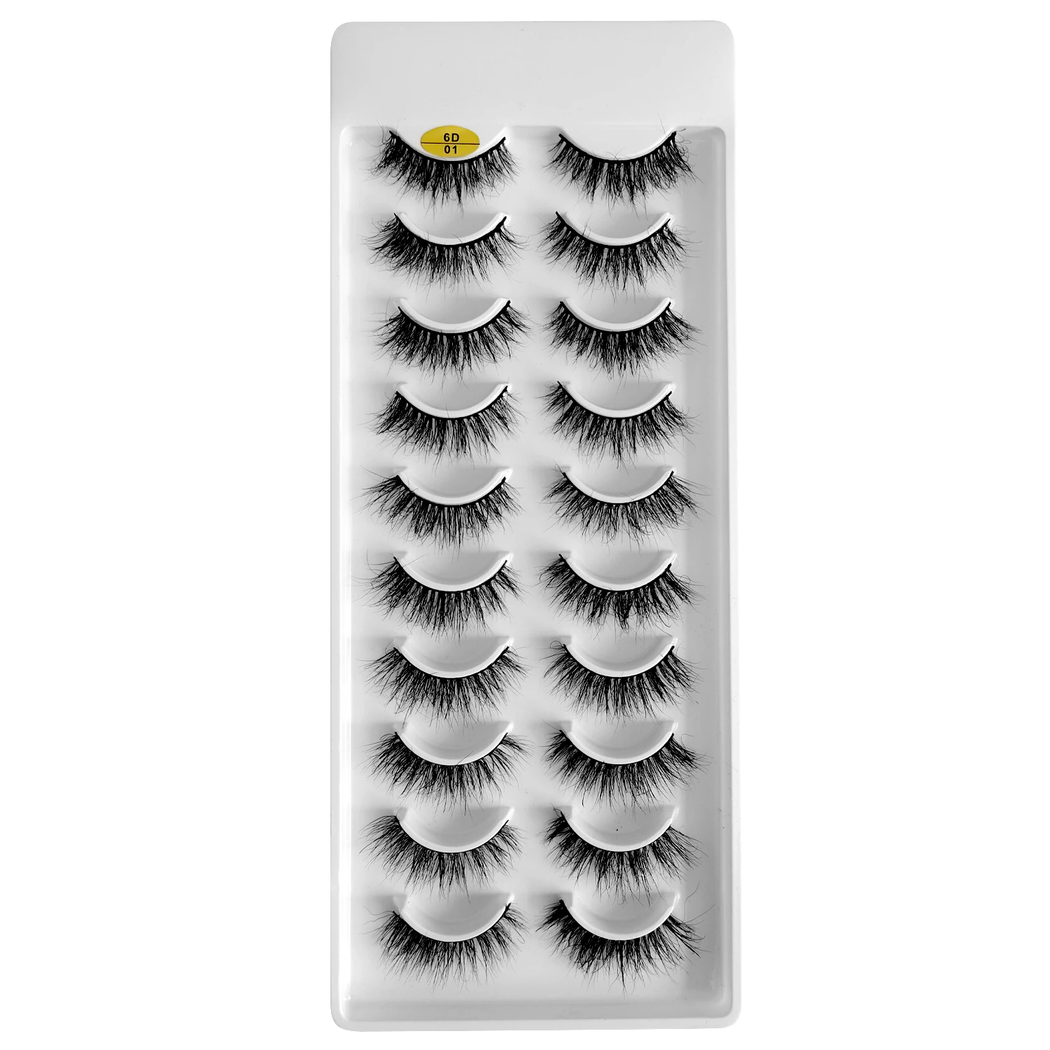 Wholesale Discount Price 10 Pairs Full Strip luxury Mink Lashes 100% Handmade  Natural 3d Fluffy Lashes Eyelashes