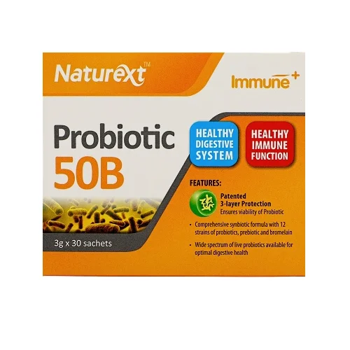 Naturext Probiotic 50B Powder With High Potency 50 Billion CFU 12 Strains Probiotic Serve As Dietary Fiber